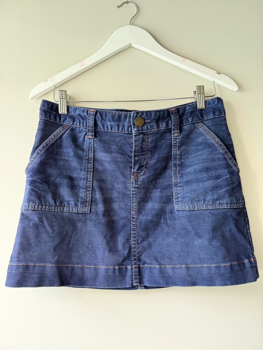 Y2K Gap 1969 Limited Edition Blue Corduroy Mini Skirt Size 4